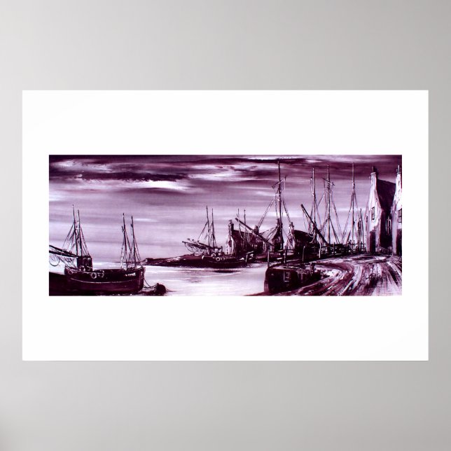 Harbour at night poster (Framsidan)