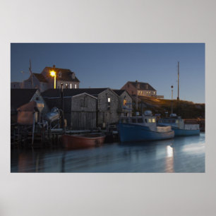 Harbour At Peggy's Cove bra art print Poster