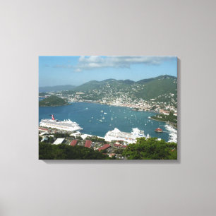 Harbour at St. Thomas US Virgin Islands Canvastryck