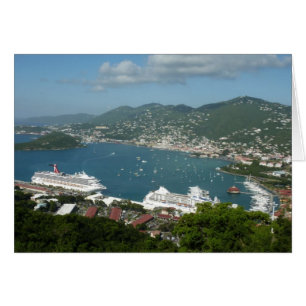 Harbour at St. Thomas US Virgin Islands Hälsningskort