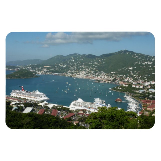 Harbour at St. Thomas US Virgin Islands Magnet (Horisontell)