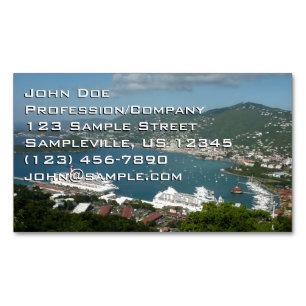 Harbour at St. Thomas US Virgin Islands Magnetiska Visitkort