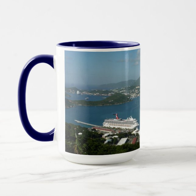 Harbour at St. Thomas US Virgin Islands Mugg (Vänster)