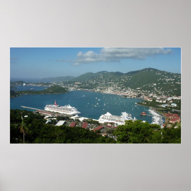 Harbour at St. Thomas US Virgin Islands Poster (Framsidan)