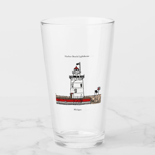 Harbour Beach Lighthouse-glas Glaskopp (Framsida)