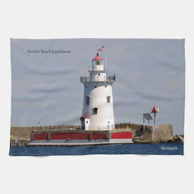 Harbour Beach Lighthouse kökshandduk (Horisontell)