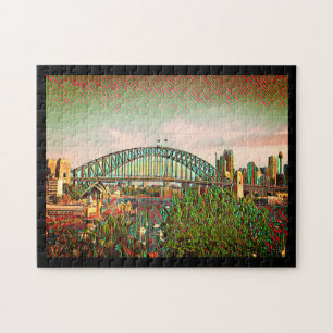 harbour bridge art pussel