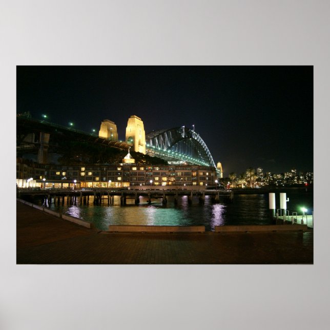 Harbour Bridge Ljus Poster (Framsidan)