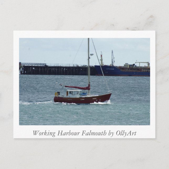 Harbour Falmouth by OllyArt Photography Vykort (Framsida)