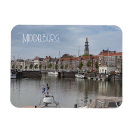 Harbour i Vår, Middelburg, Nederländerna Magnet