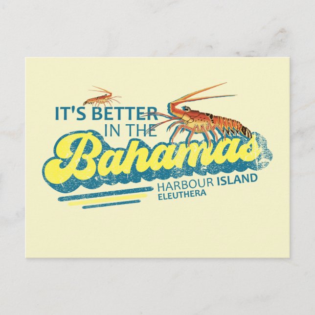 Harbour Island Bahamas Postcard Vacation Cruise Vykort (Framsida)