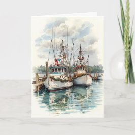 Harbour Ljus Helgdag - Kustbåtskort Kort