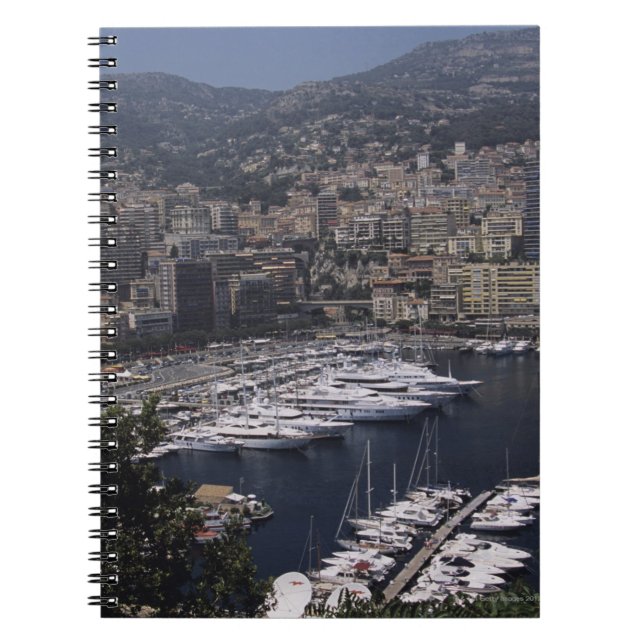 Harbour, Monte Carlo, Fransk Rivier, Cote d' Anteckningsbok Med Spiral (Framsidan)