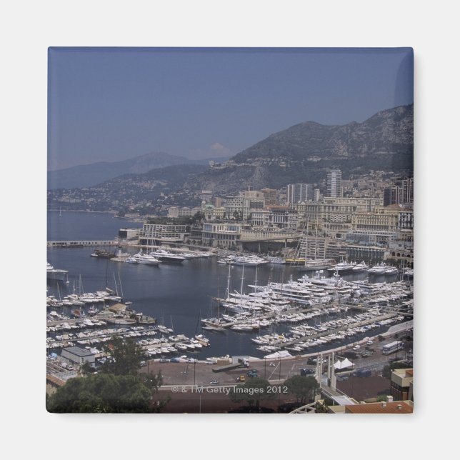 Harbour, Monte Carlo, Fransk Riviera, Cote d'3 Magnet (Framsidan)