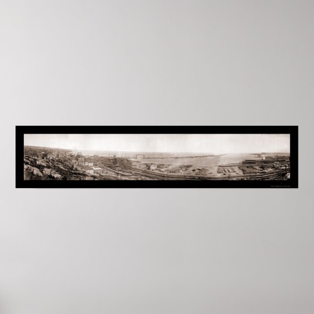 Harbour of Duluth MN Photo 1913 Poster (Framsidan)