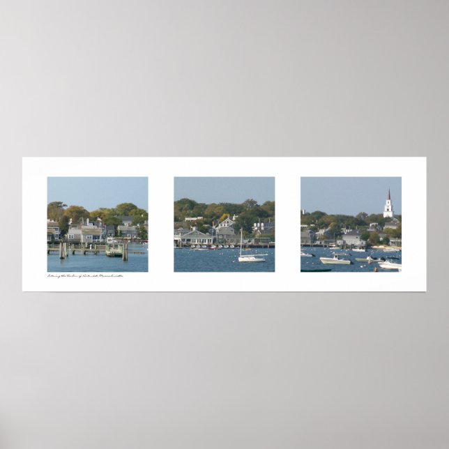 Harbour of Nantucket, Massachusetts Triptych Poster (Framsidan)
