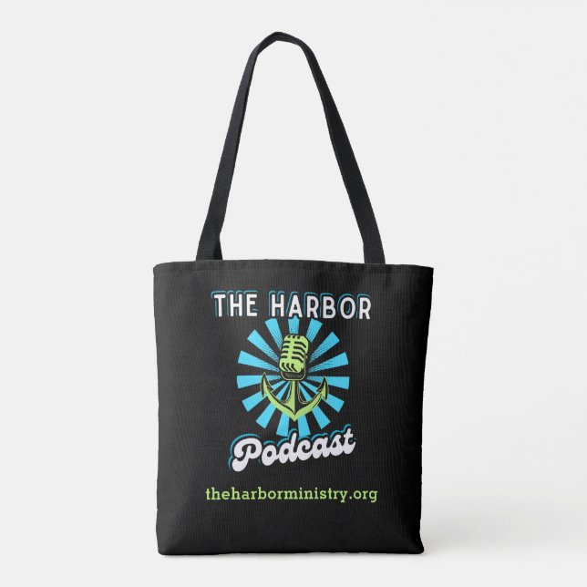 Harbour Podcast Allover Tote Tygkasse (Baksida)
