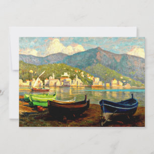 Harbour Scene från Rapallo, bra art. Kort
