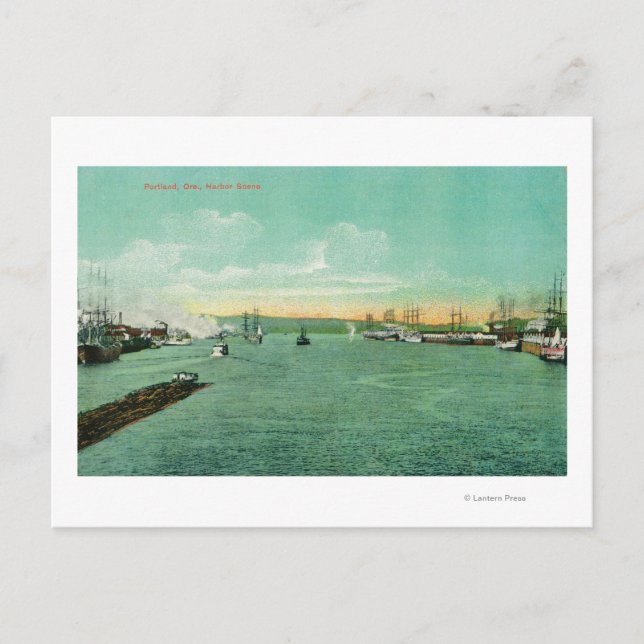 Harbour Scene i Portland, Oregon 2 Vykort (Framsida)