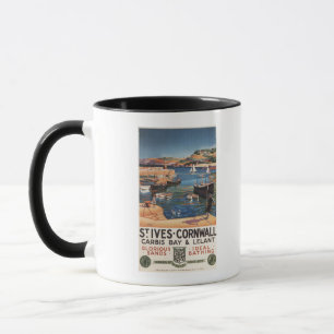 Harbour Scene med Girl and Gulls Railway Mugg