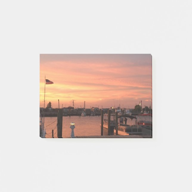 Harbour Scene Sunset Photo Post-it Block (Framsida)