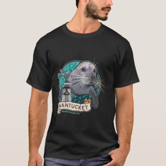 Harbour Seal and Brant Lighthouse Nantucket Massac T Shirt