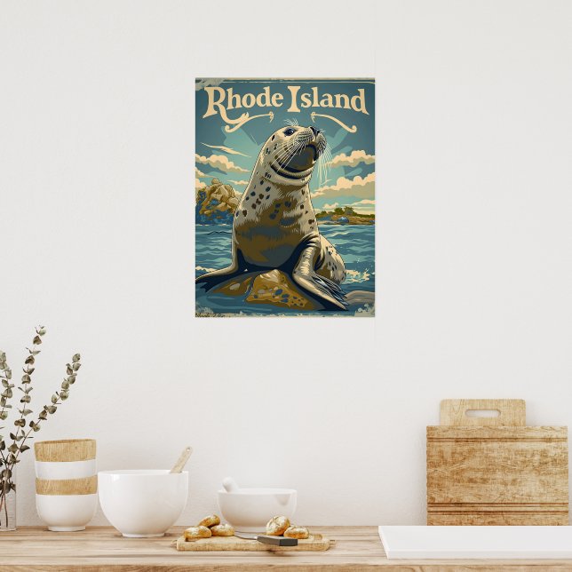 Harbour Seal Rhode island Poster (Kök)