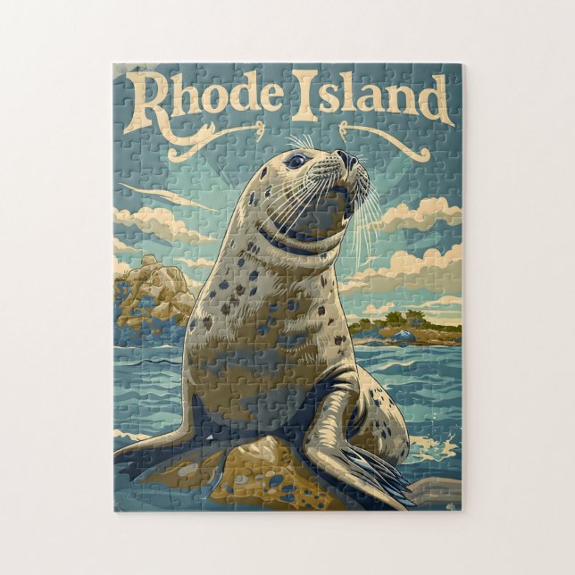 Harbour Seal Rhode island Pussel (Vertikal)