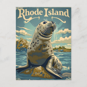 Harbour Seal Rhode island Vykort