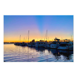 Harbour Sunset San Diego, California Photo Fototryck