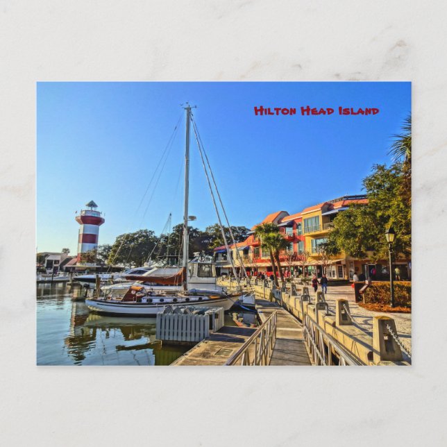 Harbour Town Lighthouse - Hilton Head Island SC Vykort (Framsida)