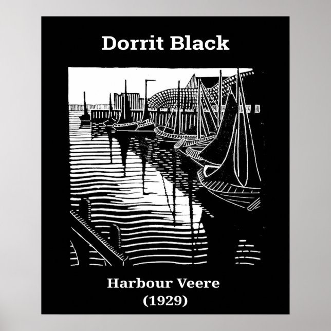 Harbour Veere av Dorrit Black (1929) Poster (Framsidan)