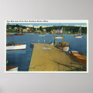 Harbour View från Öster Side of Yacht Klubb Poster