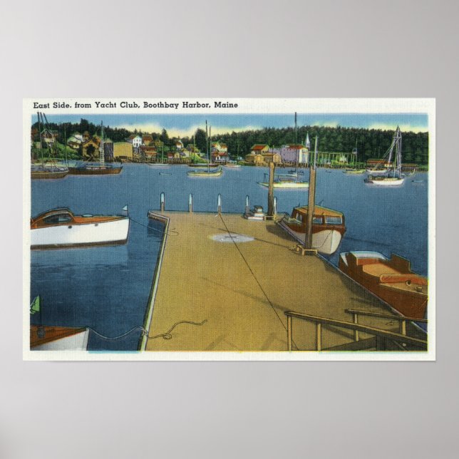 Harbour View från Öster Side of Yacht Klubb Poster (Framsidan)
