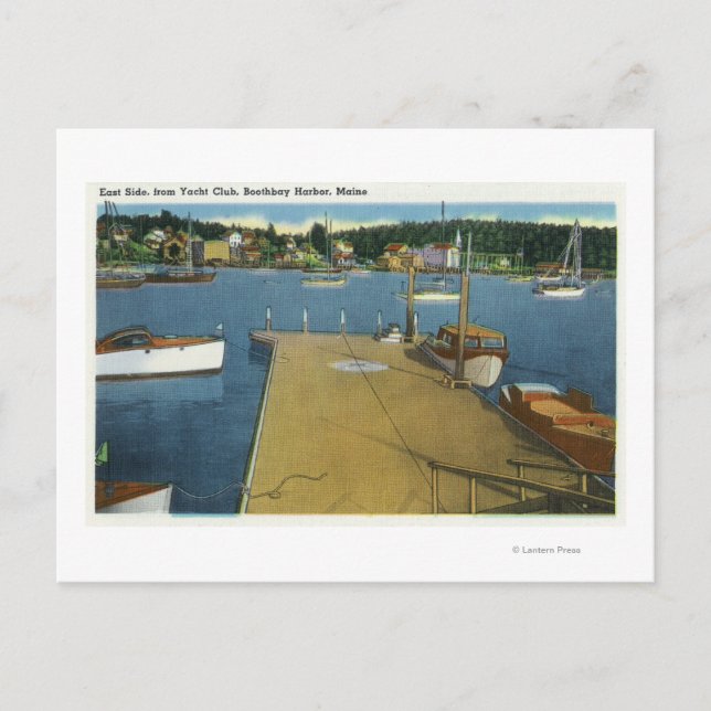 Harbour View från Öster Side of Yacht Klubb Vykort (Framsida)