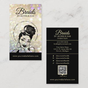 Hårbroms/bromsar/bromsning/salon - QR-kod/Logotyp Visitkort