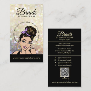 Hårbroms/bromsar/bromsning/salon - QR-kod/Logotyp Visitkort