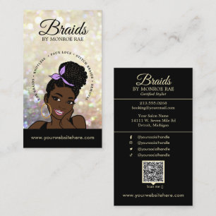 Hårbroms/bromsar/bromsning/salon - QR-kod/Logotyp  Visitkort