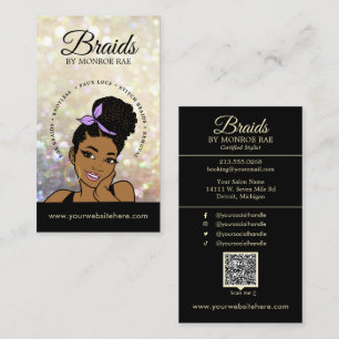 Hårbroms/bromsar/bromsning/salon - QR-kod/Logotyp Visitkort