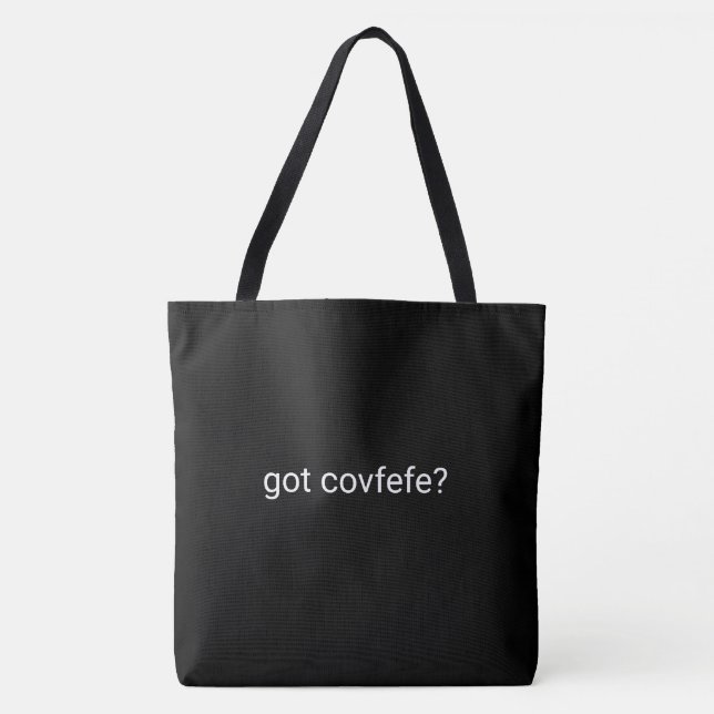 harcovfefe? Meme för #covfefetrumftext president Tygkasse (Framsida)
