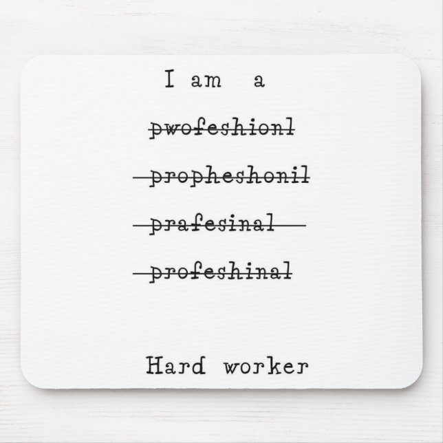 Hård arbetare musmatta (Framsidan)