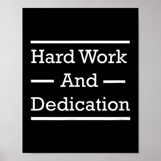 Hård arbets- och dedikationsmotivation poster (Framsidan)