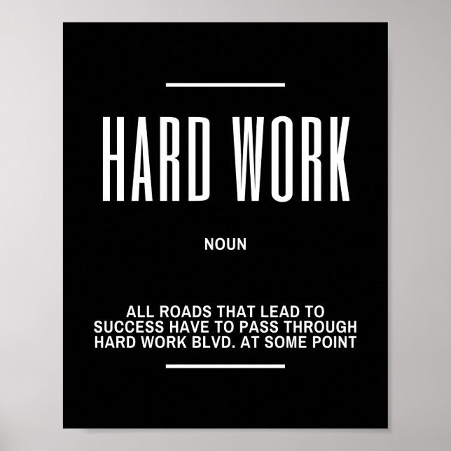 Hård arbetsblandning. Inspirationsoffert Poster (Framsidan)