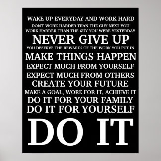 Hård arbetsmanifestation poster