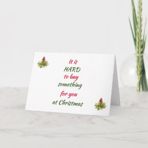 HARD ATT KÖPA FÖR "DU" I CHRISTMAS HELGKORT