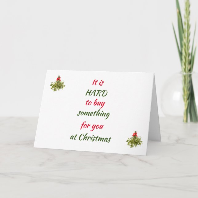 HARD ATT KÖPA FÖR "DU" I CHRISTMAS HELGKORT (Framsida)