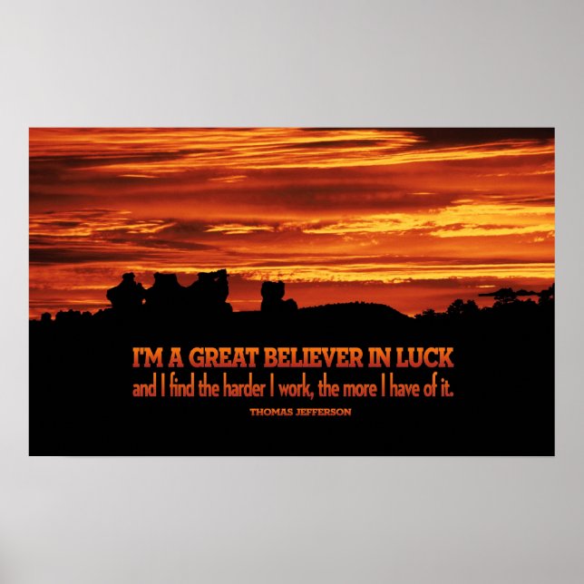 Hård bearbetning och Tur Poster utskrift (Framsidan)