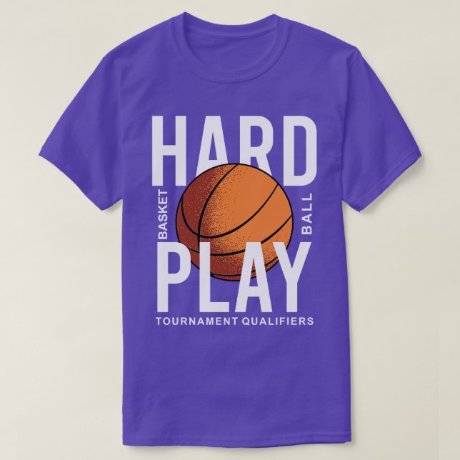 Hård Boll-basketboll T Shirt (Design framsida)