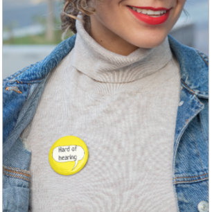 Hård bricka för att lyssna på dövets medvetandehöj knapp