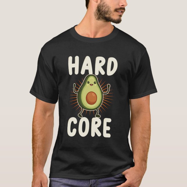Hard Core Funny Kawaii Avocado Älskare Joke Pun T Shirt (Framsida)